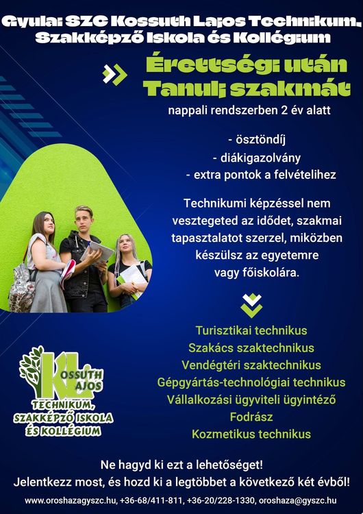Érettségi után tanulj szakmát